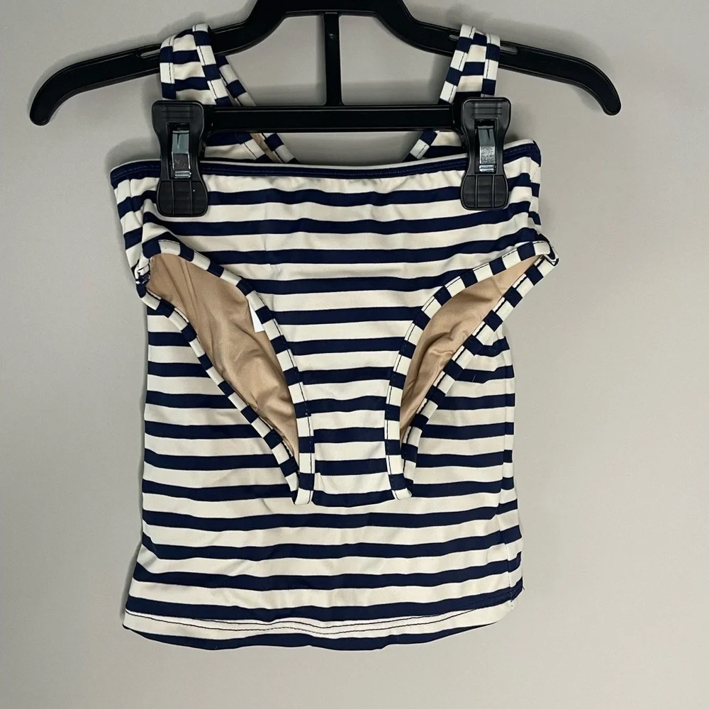 NWT - Crewcuts Girls Tankini - Navy/White Stripe - Size:2